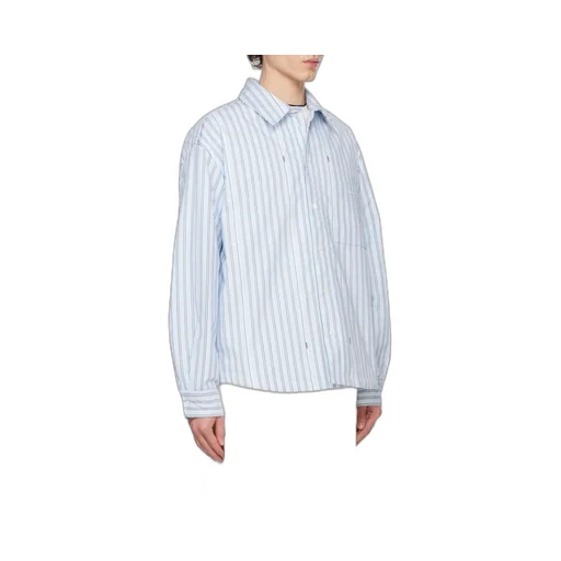 Striped Collared Long-Sleeve Shirt