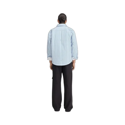 Striped Collared Long-Sleeve Shirt