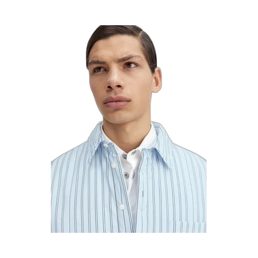 Striped Collared Long-Sleeve Shirt