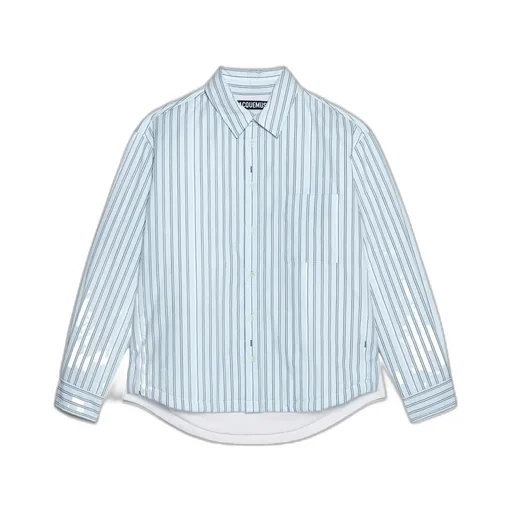 Striped Collared Long-Sleeve Shirt