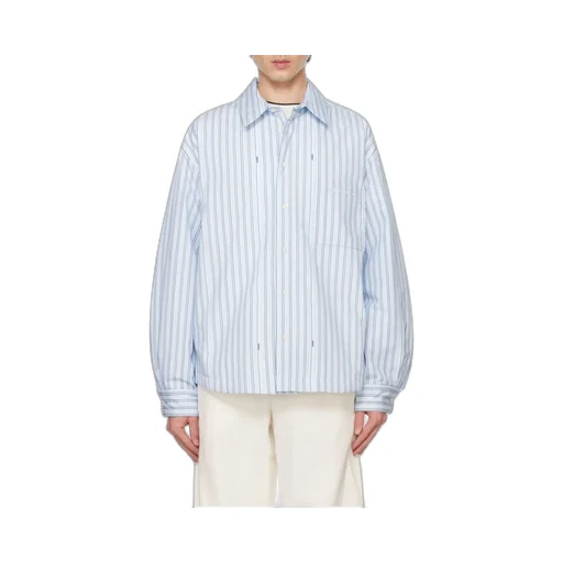 Striped Collared Long-Sleeve Shirt