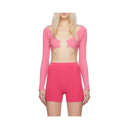 Logo Plaque Cropped Long-Sleeve Top
