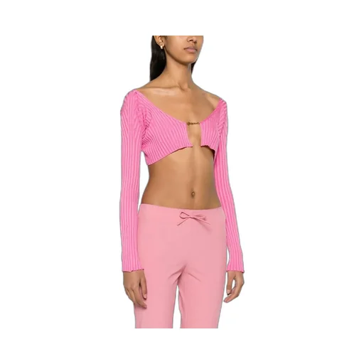 Logo Plaque Cropped Long-Sleeve Top