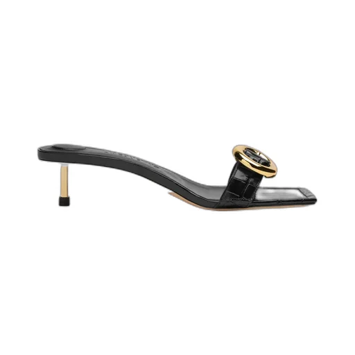 Square-Headed High-Heeled Sandals