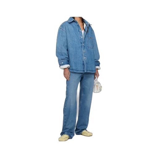 Logo Patch Straight Leg Jeans
