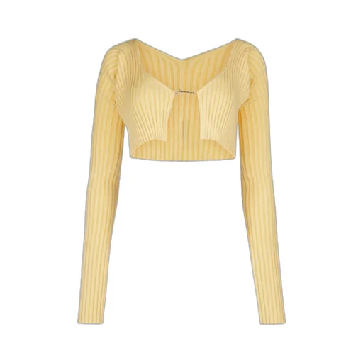 Logo Plaque Cropped Long Sleeve Top
