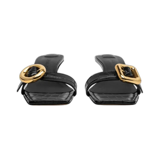 Square-Headed High-Heeled Sandals
