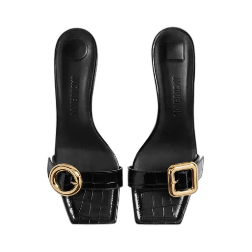 Square-Headed High-Heeled Sandals