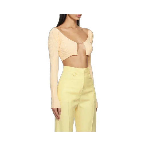 Logo Plaque Cropped Long Sleeve Top