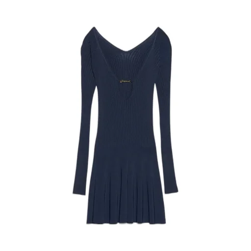 Long Sleeve Scalloped Mini Dress