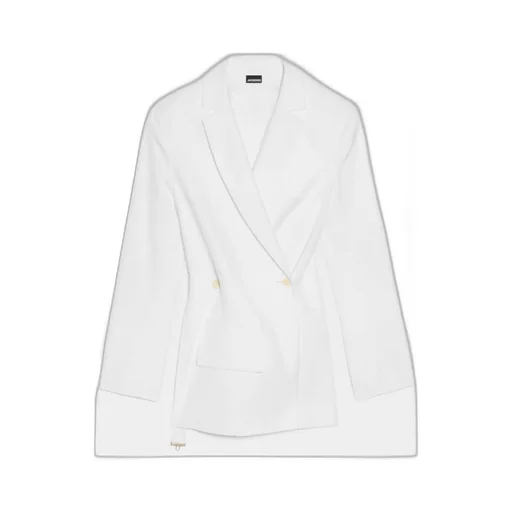 Crossover Double-Breasted Blazer