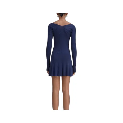 Long Sleeve Scalloped Mini Dress