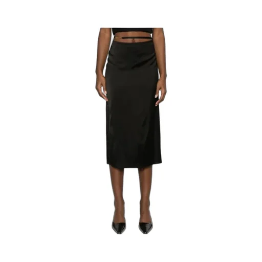 Logo Plaque Midi Skirt