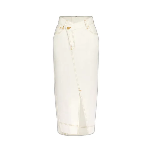 Asymmetric Jean Skirt