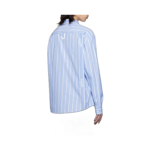 Striped Collared Long-Sleeve Shirt