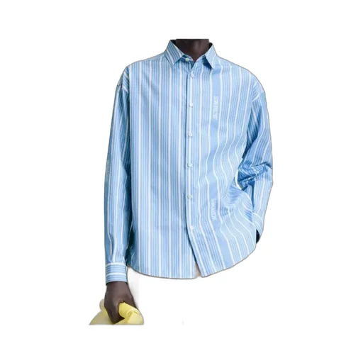Striped Collared Long-Sleeve Shirt