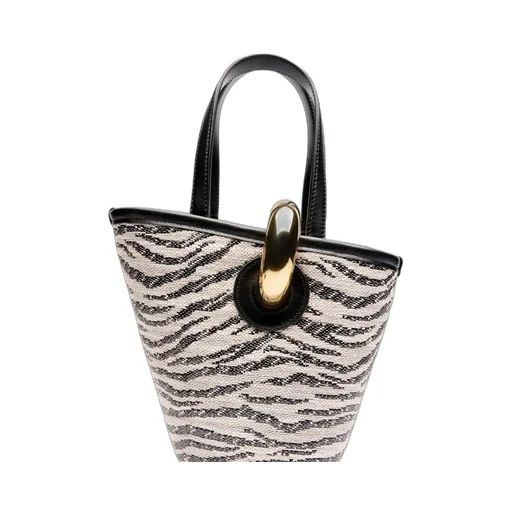 Asymmetrical Mini Bucket Bag