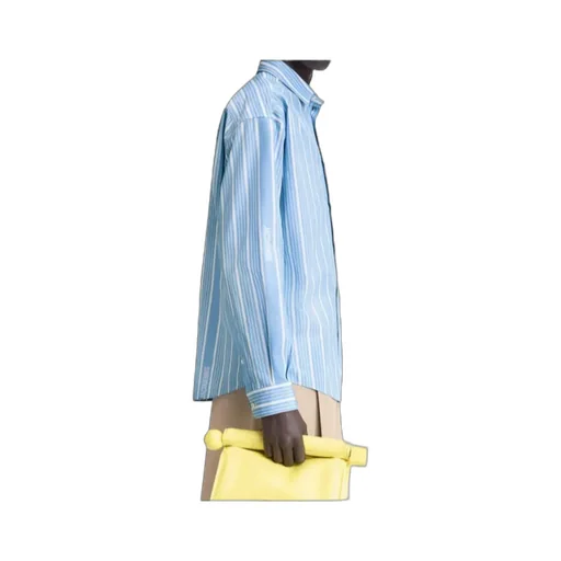 Striped Collared Long-Sleeve Shirt