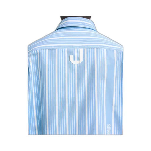 Striped Collared Long-Sleeve Shirt