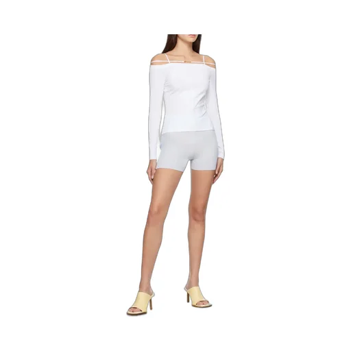 Shoulder Strap Long-Sleeved T-Shirt