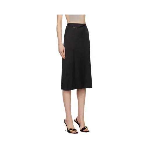 Logo Plaque Midi Skirt