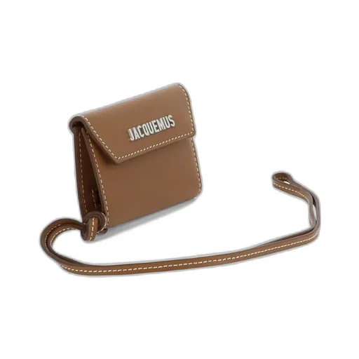 Logo Lettering Neck Strapped Wallet