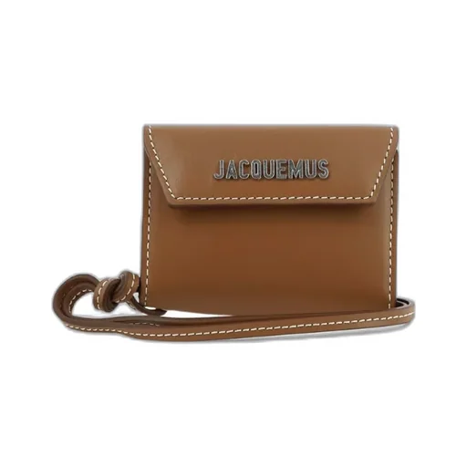 Logo Lettering Neck Strapped Wallet