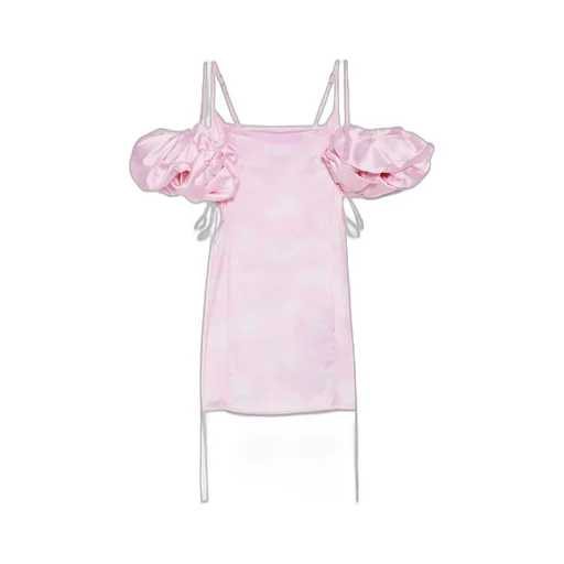 Puffed Sleeve Mini Dress