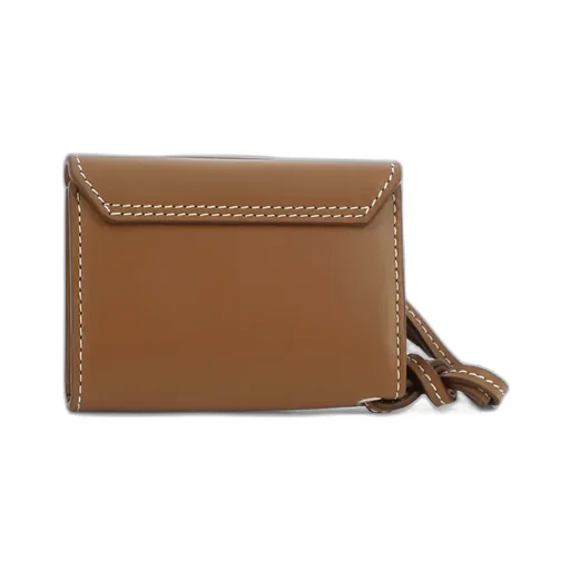 Logo Lettering Neck Strapped Wallet