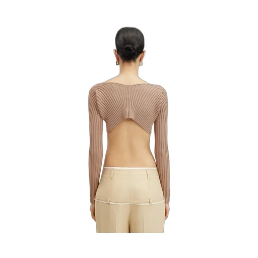 Ribbed Knit Cropped Cardigan