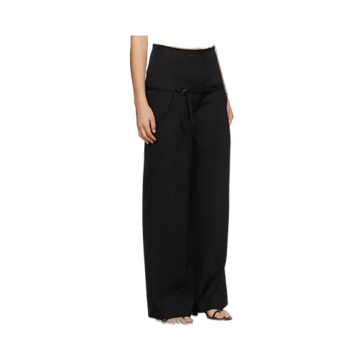 Belted Wide-Leg Pants