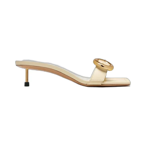 Square-Headed High-Heeled Sandals
