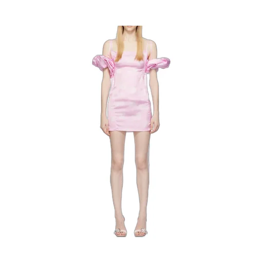 Puffed Sleeve Mini Dress