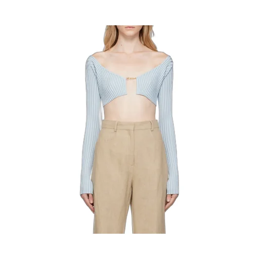 Ribbed Knit Cropped Cardigan