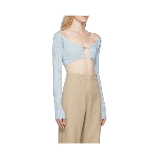 Ribbed Knit Cropped Cardigan