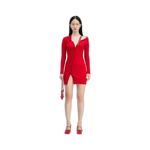 La Robe Maille Colin Ribbed Mini Dress