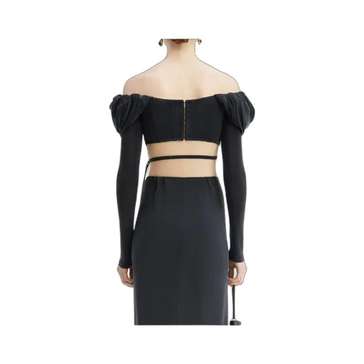 Ruffled Off-Shoulder Crop Top