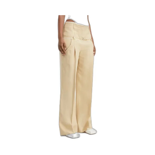 Belted Wide-Leg Pants