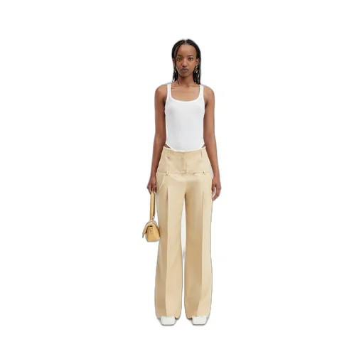 Belted Wide-Leg Pants