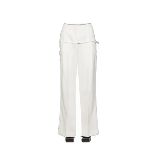 Belted Wide-Leg Pants
