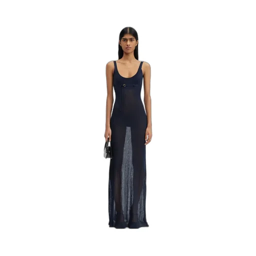 Belted Long Knit Dress