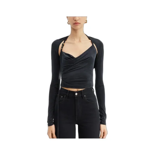 Peplo Draped Cut-Out Top