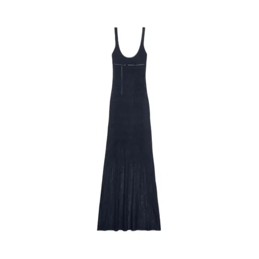 Belted Long Knit Dress