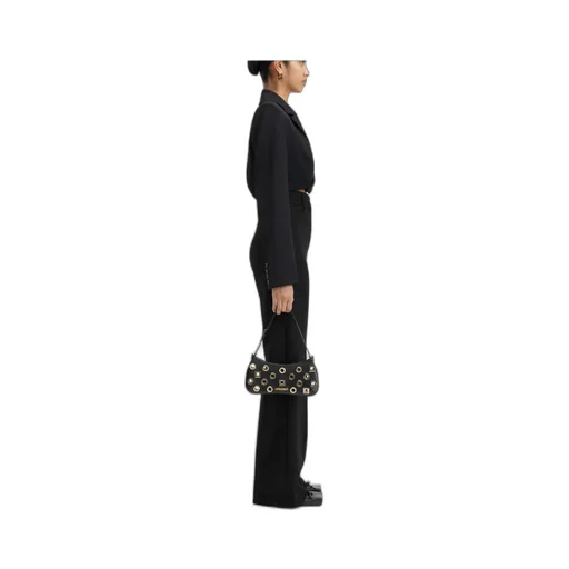 Belt-Loop Wool Casual Pants