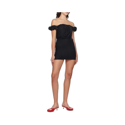 Asymmetric Draped Mini Dress