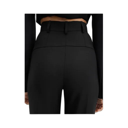 Belt-Loop Wool Casual Pants