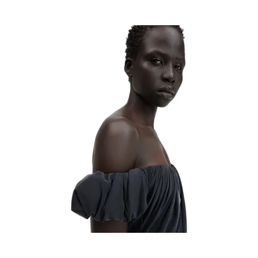 Asymmetric Draped Mini Dress
