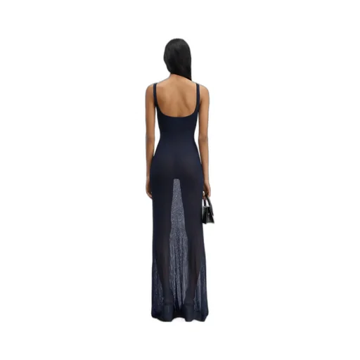 Belted Long Knit Dress