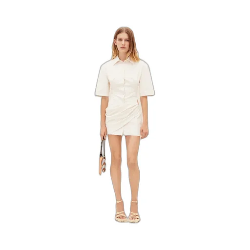 Camisa Draped Mini Shirt Dress