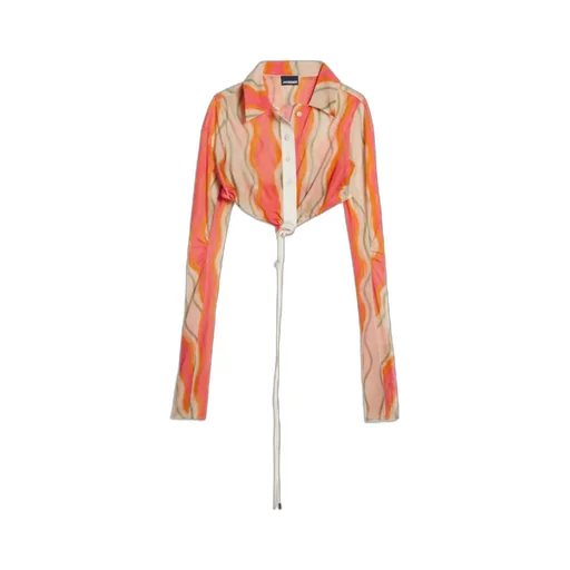 Printed Mesh Long Sleeve Shirt